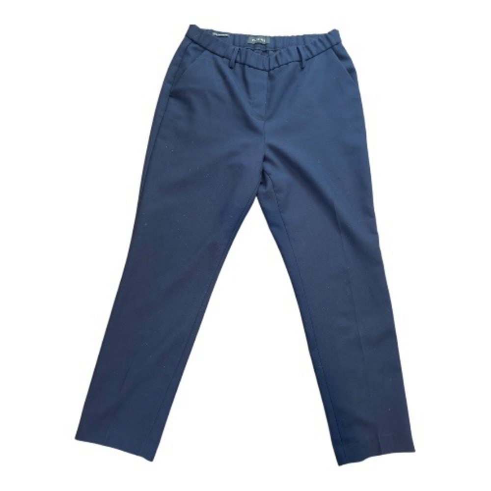 Talbots Cambridge Pant Navy Blue Straight Leg Stretch Trousers Womens 10
